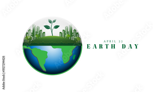 Happy Earth Day. Environmental protection.Vector illustration for banner, social media post, celebration card