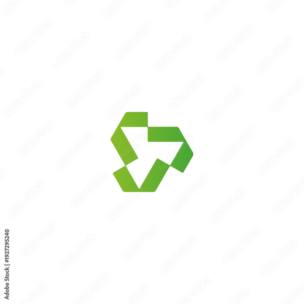 Fototapeta premium Minimal Three Segment Circular logo icon flat vector design