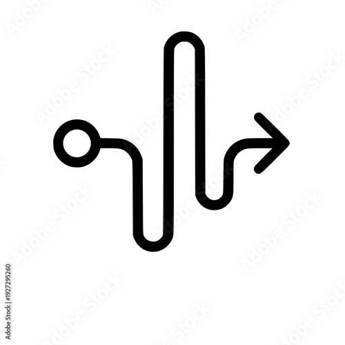 Fertility and Conception Line Icon with Forward Arrow