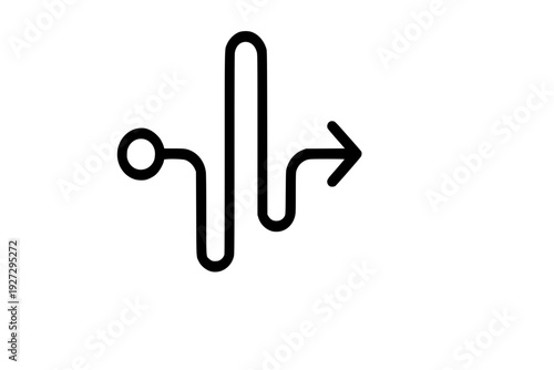 Reproductive Fertility Line Icon with Direction Arrow