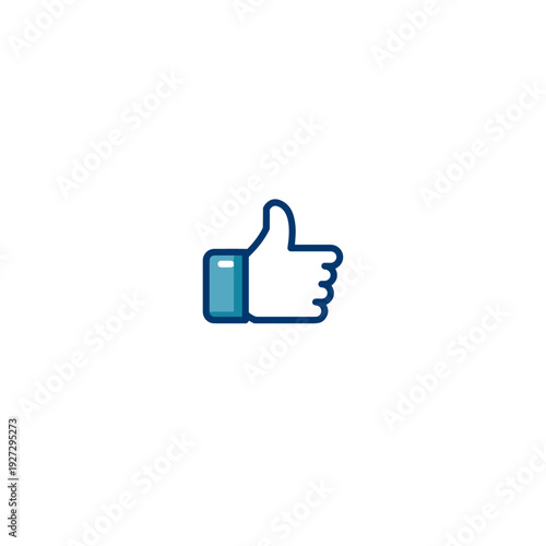 Thumbs up like logo icon flat vector design