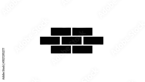 Vector illustration of black brick wall pattern on a transparent background