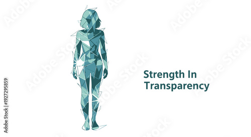 Human figure strength transparency vector