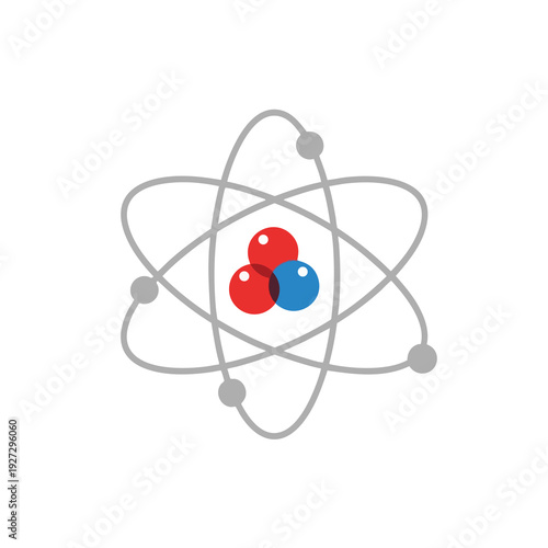 Modern Scientific Concept Illustration with Atomic Model and Molecules
