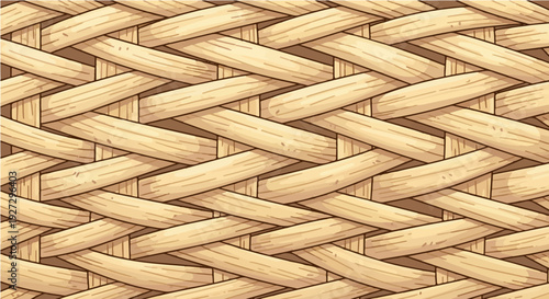 Diagonal braided weave texture in warm brown tones with overlapping ropes for handmade craft inspired wallpapers