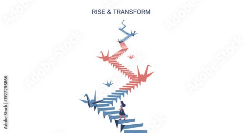 Business growth and transformation icon set
