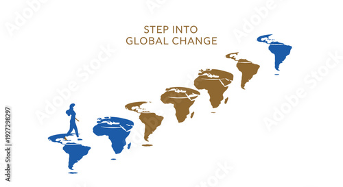Global change world map icon