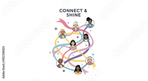 Diversity and connection icon set
