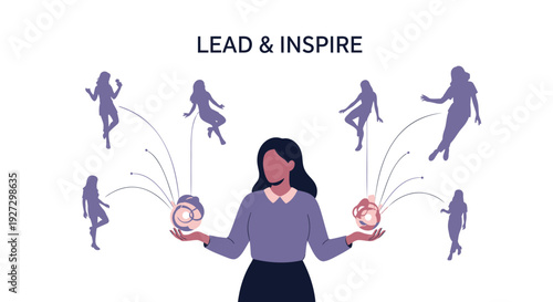 Leadership and inspiration vector icon