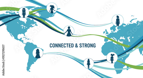 Global connections vector illustration