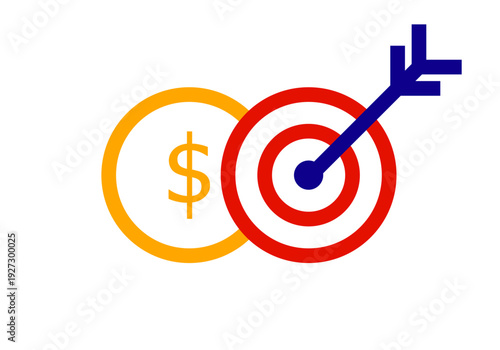 Payment installment, credit score, banking and funding. Time is money, finance concept, bank savings account, insurance and pension idea. Money, profit, target icon