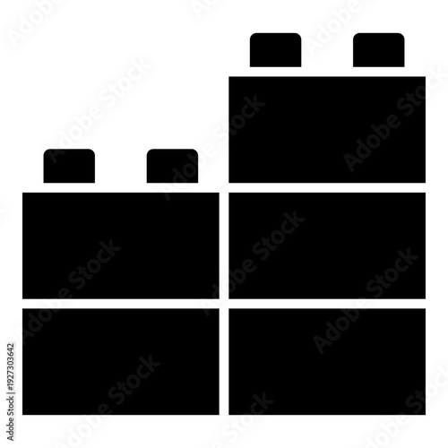 Building blocks glyph solid icon
