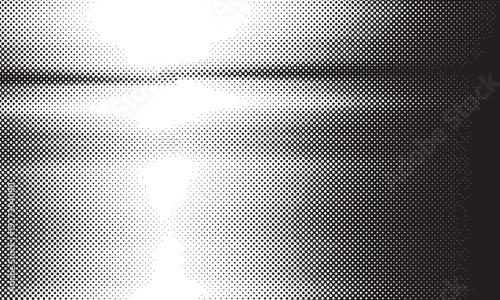 Grunge Halftone paper effect. Halftone crumpled paper texture with black a dotted, rough, and wrinkled surface. Wrinkled white paper in halftone collage style. Vector background