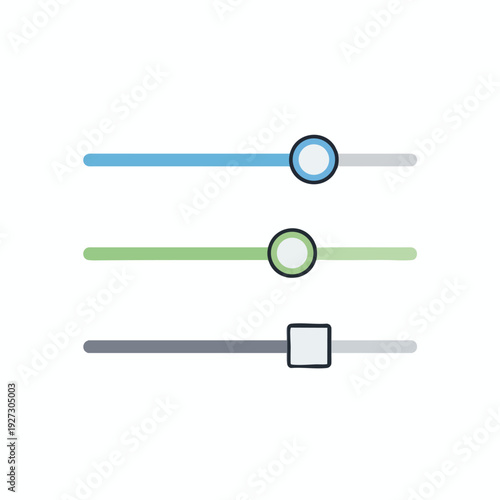 Close Up of Colorful Audio Mixer Sliders for Sound Control and Audio Equipment