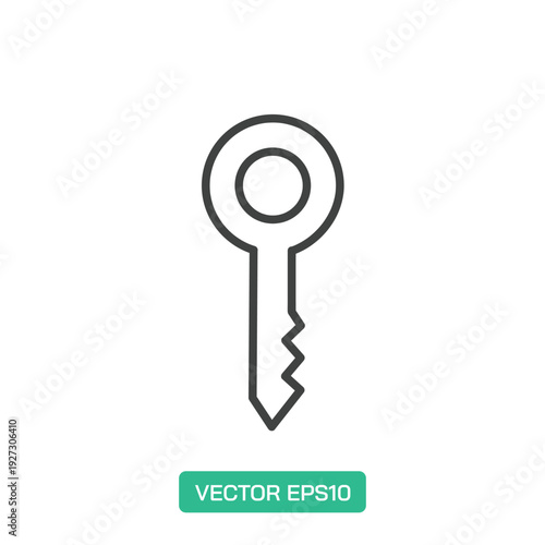 Standard Key icon. Thin line icon vector