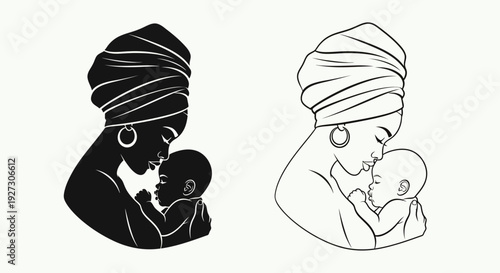 Mother's day celebration: heartwarming moments with loving mothers and their children Vector