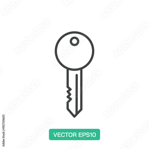 Modern Door icon. Thin line icon vector