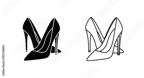 Elegant high heels for mother's day celebration, stylish shoes gift idea Vector