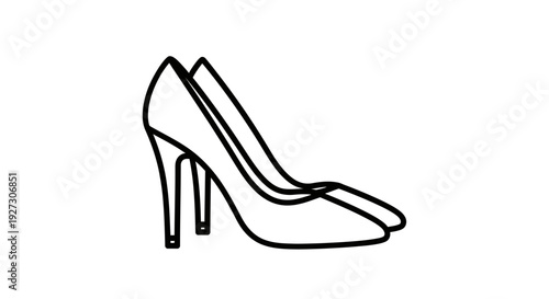 Mother's day elegant high heel shoe illustration Vector