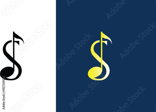 music note logo design elements