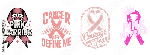 In October We Wear Pink Retro Typography, Breast Cancer Awareness Month T-Shirt