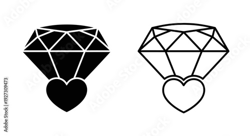 Mother's day diamond heart jewelry gift for mom love symbol Vector