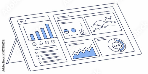A comprehensive dashboard displaying various data visualizations and analytics