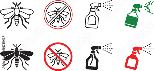 Mosquito and insect control spray bottle