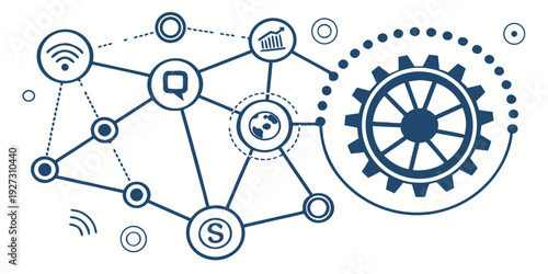 Innovative technology network with interconnected devices and a gear mechanism