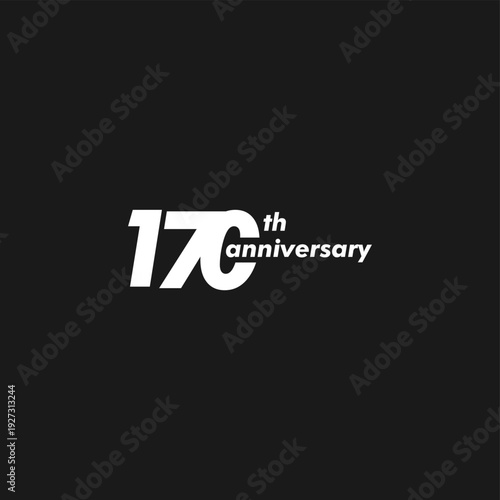 anniversary logo design, 170th anniversary, symbol, icon, party, logo design for 170th anniversary, vector, success, illustration, birthday, symbol, background, year, congratulations, greeting, invita