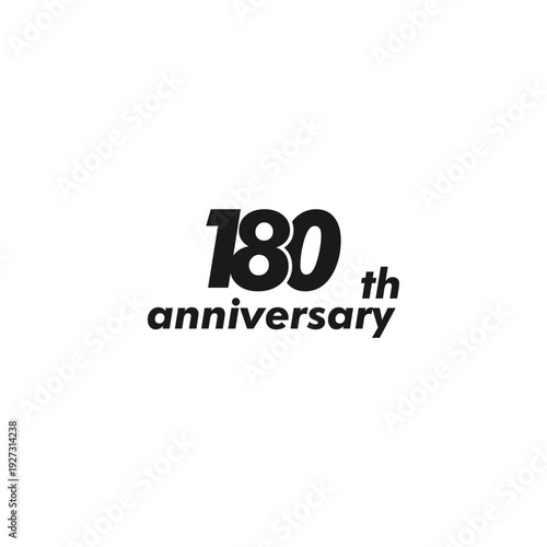 anniversary logo design, 180th anniversary, symbol, icon, party, logo design for 180th anniversary, vector, success, illustration, birthday, symbol, background, year, congratulations, greeting, invita