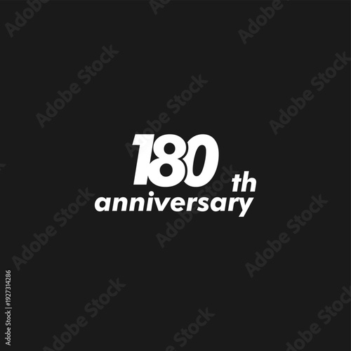 anniversary logo design, 180th anniversary, symbol, icon, party, logo design for 180th anniversary, vector, success, illustration, birthday, symbol, background, year, congratulations, greeting, invita