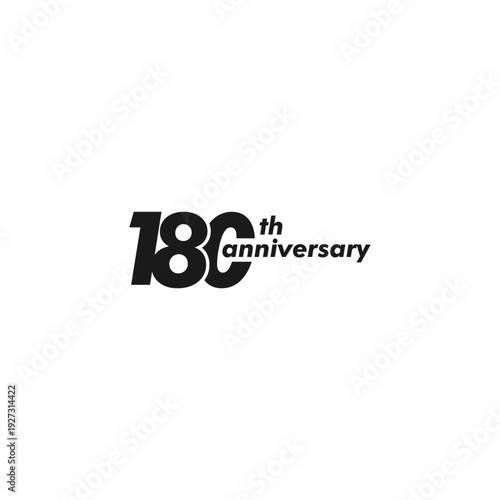 anniversary logo design, 180th anniversary, symbol, icon, party, logo design for 180th anniversary, vector, success, illustration, birthday, symbol, background, year, congratulations, greeting, invita