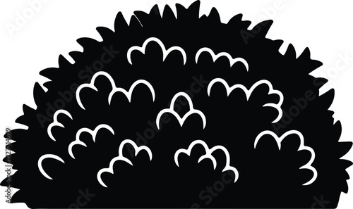silhouette garden shrub bush plant nature foliage landscape isolated vector design