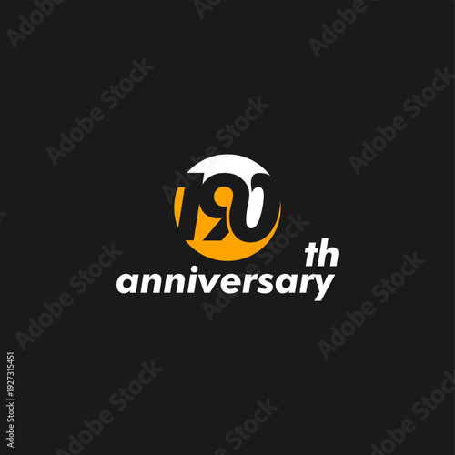 anniversary logo design, 190th anniversary, symbol, icon, party, logo design for 190th anniversary, vector, success, illustration, birthday, symbol, background, year, congratulations, greeting, invita