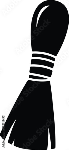 silhouette small hand broom for cleaning isolated on white background vector design