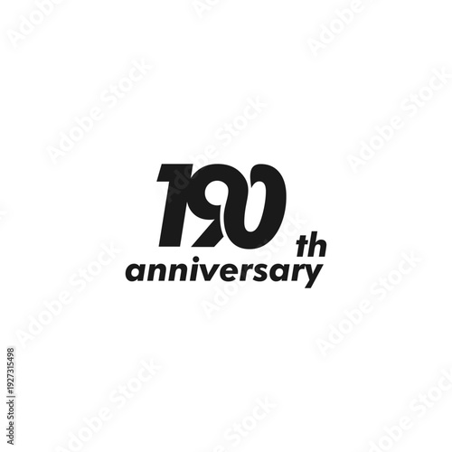 anniversary logo design, 190th anniversary, symbol, icon, party, logo design for 190th anniversary, vector, success, illustration, birthday, symbol, background, year, congratulations, greeting, invita