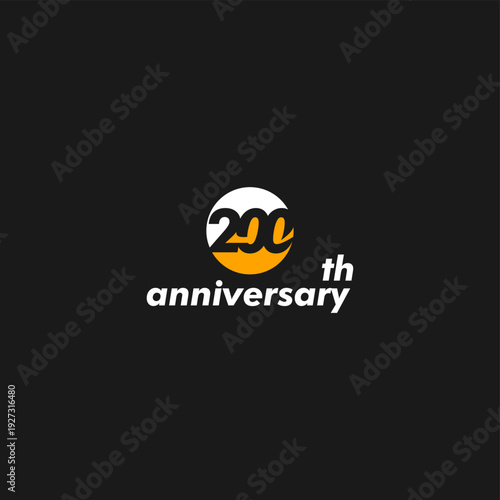 anniversary logo design, 200th anniversary, symbol, icon, party, logo design for 200th anniversary, vector, success, illustration, birthday, symbol, background, year, congratulations, greeting, invita