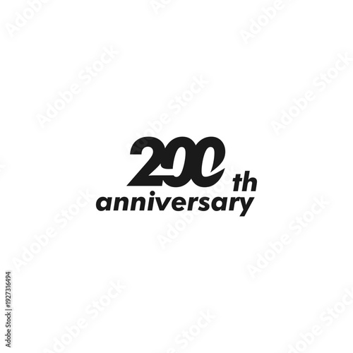 anniversary logo design, 200th anniversary, symbol, icon, party, logo design for 200th anniversary, vector, success, illustration, birthday, symbol, background, year, congratulations, greeting, invita