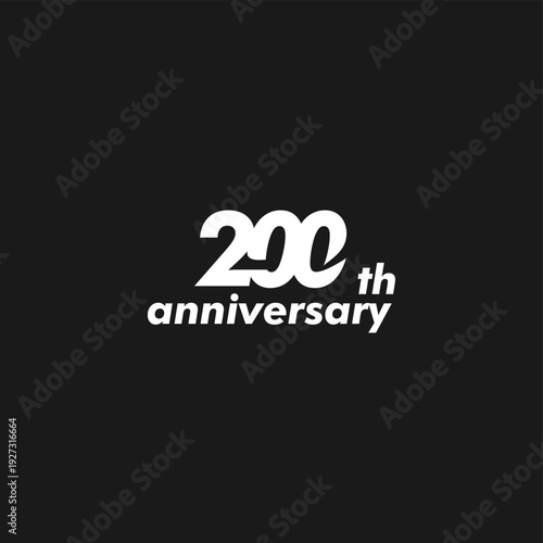 anniversary logo design, 200th anniversary, symbol, icon, party, logo design for 200th anniversary, vector, success, illustration, birthday, symbol, background, year, congratulations, greeting, invita