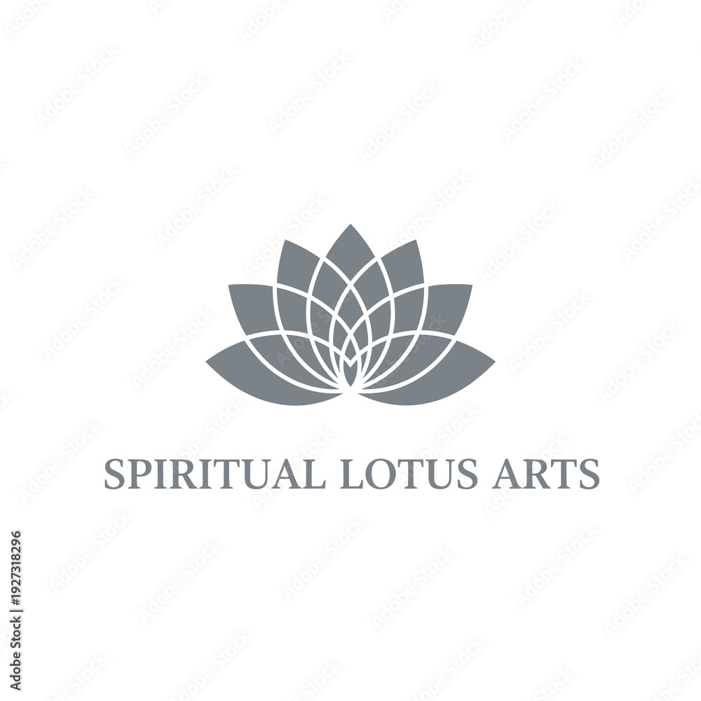 Obraz premium Elegant Spiritual Lotus Flower Logo Symbol