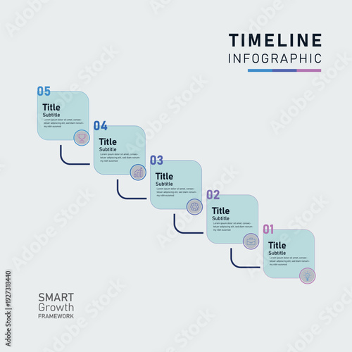 Modern Timeline Infographic Template Minimal