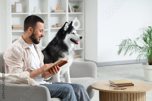 Handsome young man sitting ...