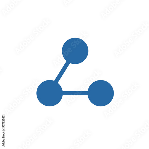 Abstract blue network connection icon representing digital linking and data sharing across a technological ecosystem, symbolizing growth and collaboration