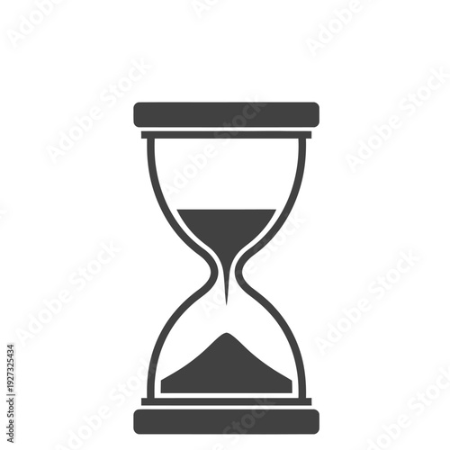 Hourglass symbolizing the passage of time and urgency, classic sand timer illustration for concepts of deadline, waiting, and measurement