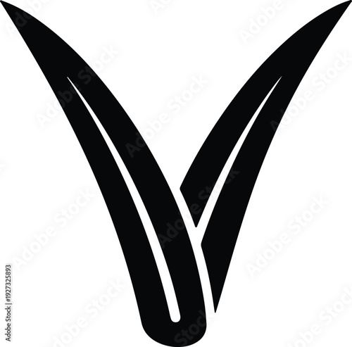 silhouette minimalist natural plant leaf abstract icon brand identity logo vector design