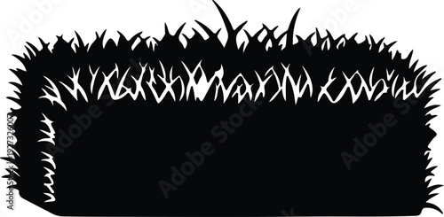 silhouette of a straw hay bale for countryside farming vector design