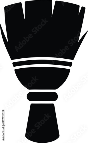 silhouette professional grooming shaving brush icon for barbers and salons vector design