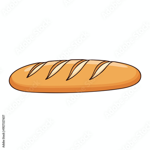 Freshly Baked Baguette Bread on a White Background for Culinary and Food Photography