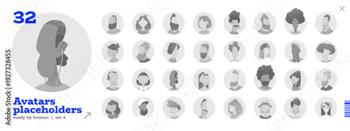 Avatar, Character, And Placeholder Headshot of A Man or Person with A Woman Icon In Gray for A Professional Portrait. Profile User, Cartoon Picture, and Generic Male Default in A Diverse.